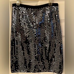 Tory Burch vintage black knit & sequin skirt